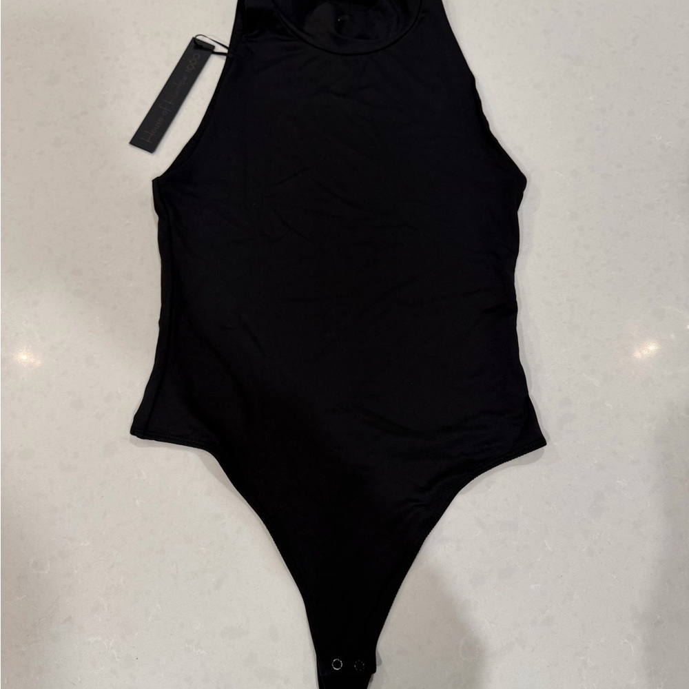 House of Harlow 1960 Black Sleeveless Bodysuit